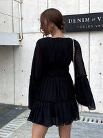Load image into Gallery viewer, The Midnight Ruffle Dress