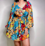 Load image into Gallery viewer, Florale Balloon Sleeve Dress