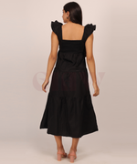 Load image into Gallery viewer, Nessa Black Maxi Dress
