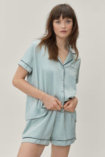 Load image into Gallery viewer, Green Satin Night Suit