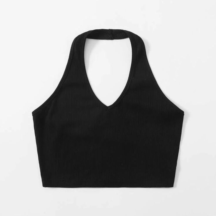 Black halter top shirt on sale