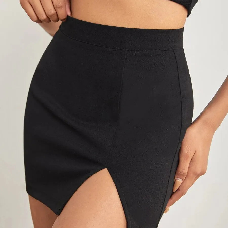 Black High Waist Skirt
