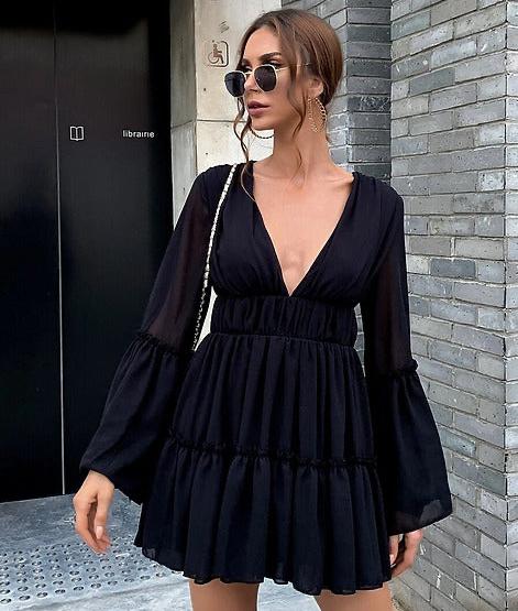 The Midnight Ruffle Dress