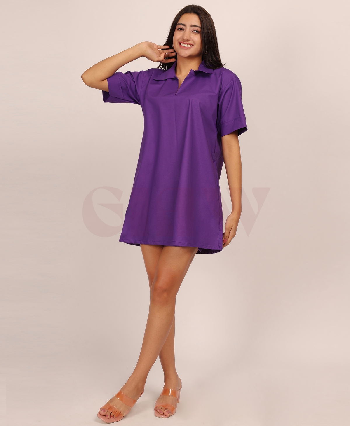 Amethyst Collar Dress