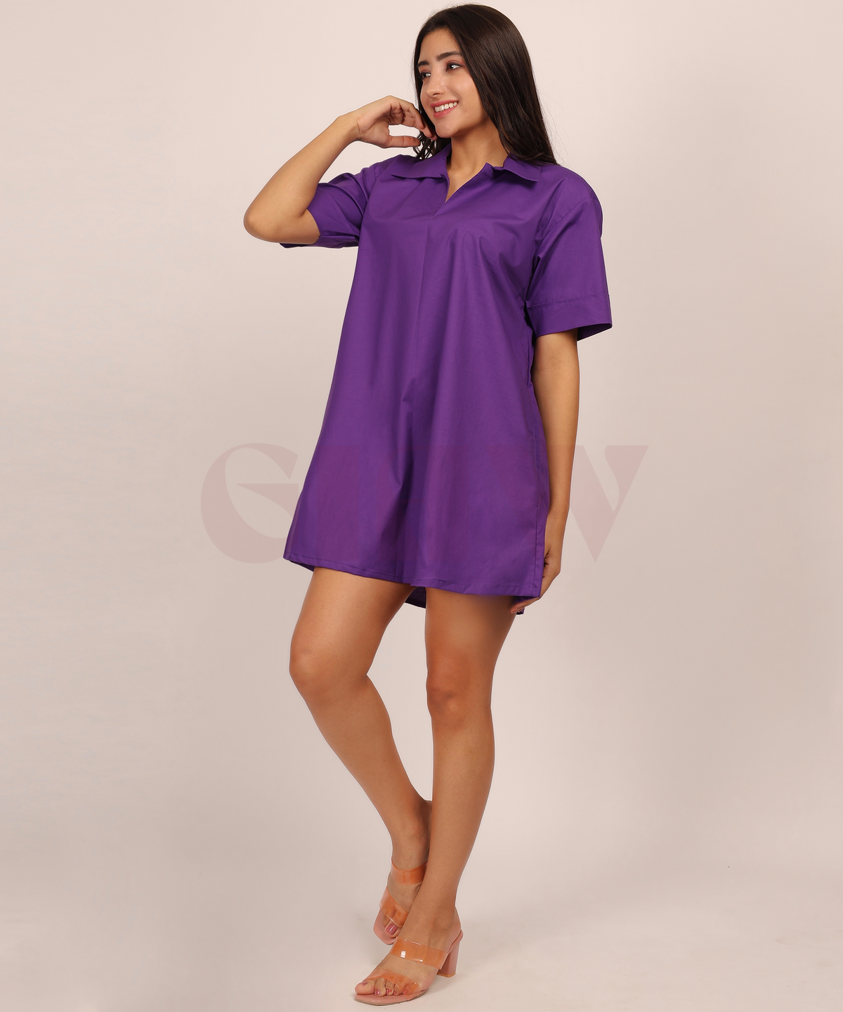 Amethyst Collar Dress