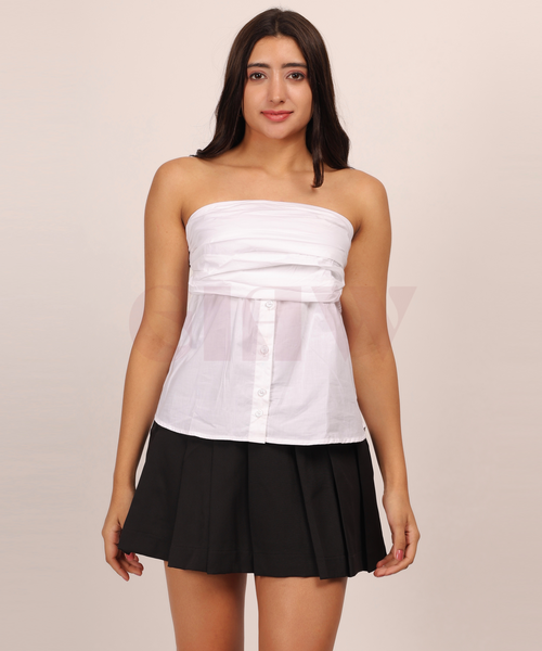 Strapless Shirt Top