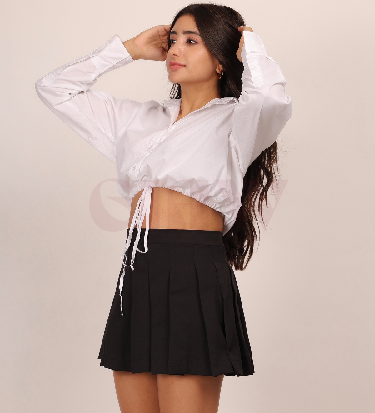 Crop Oversized Shirt