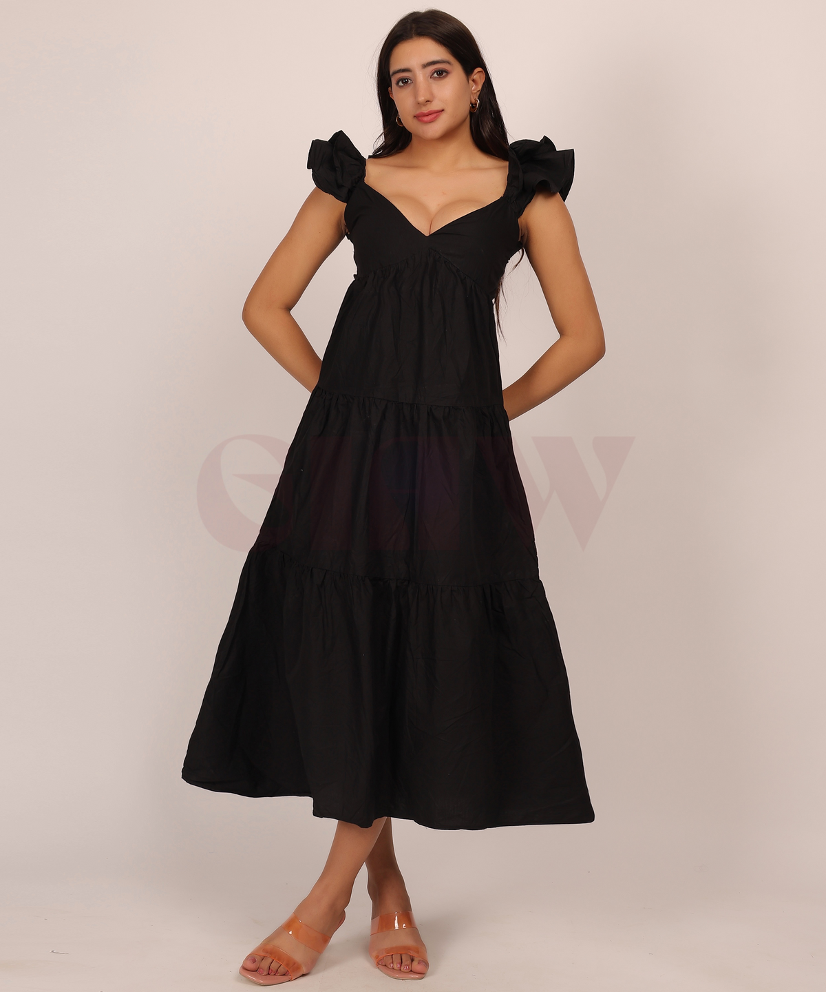 Nessa Black Maxi Dress