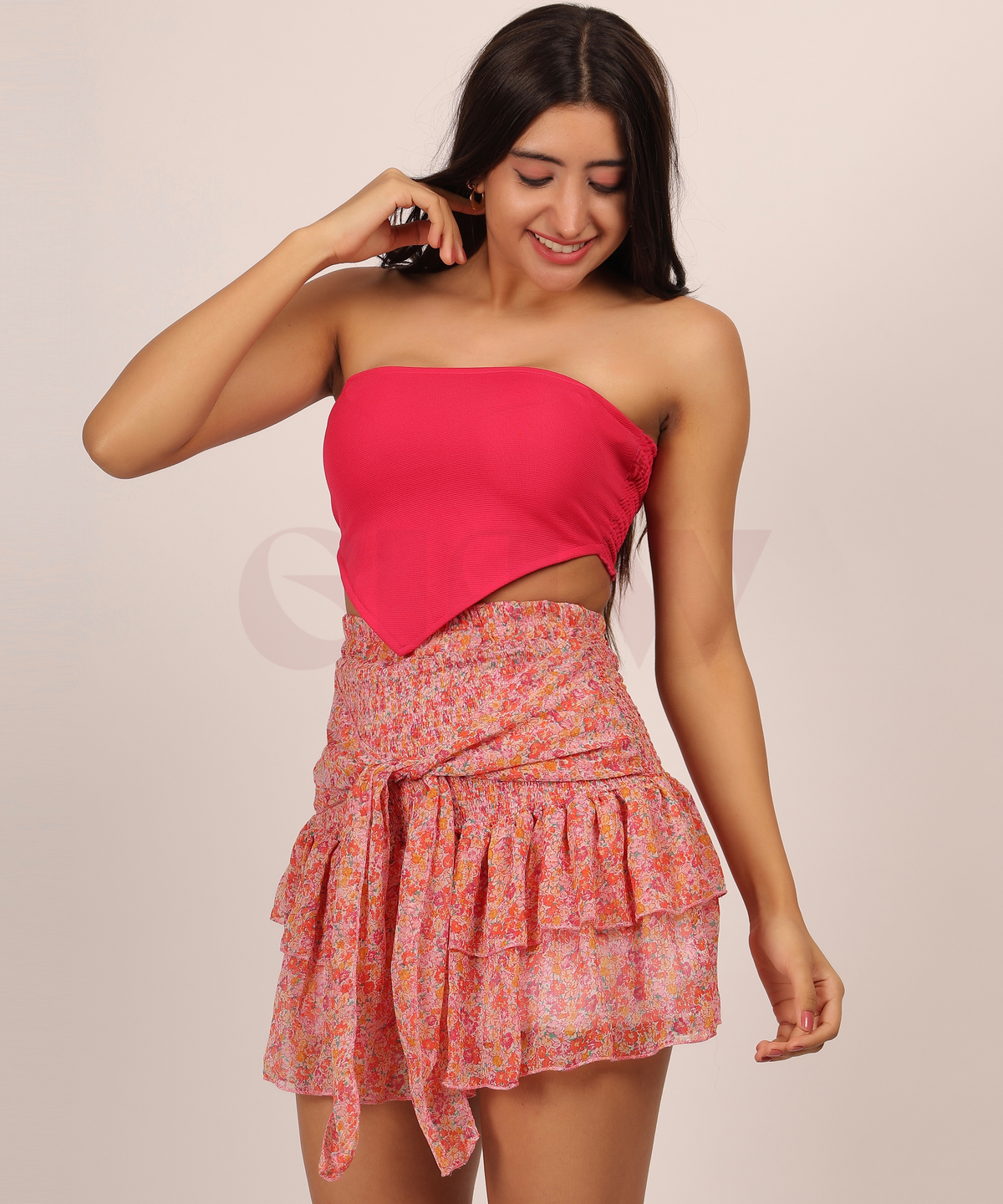 Pink tube top
