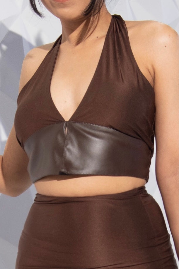 Brown Skirt with slit