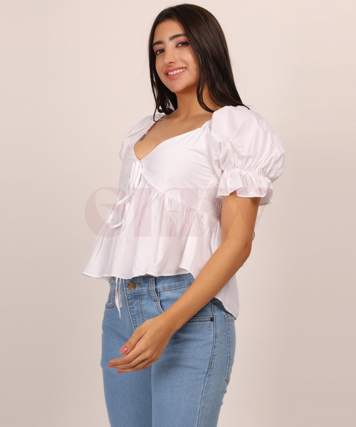 Snow White Flared Top