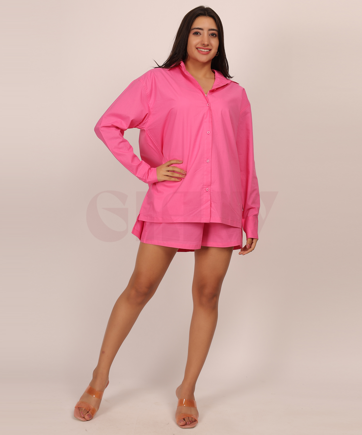Cotton Co-ord Set with Shorts
