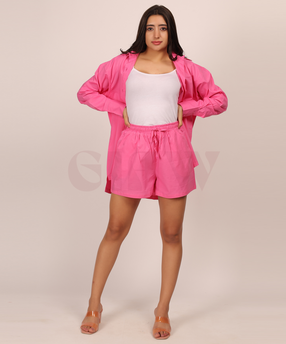 Cotton Co-ord Set with Shorts