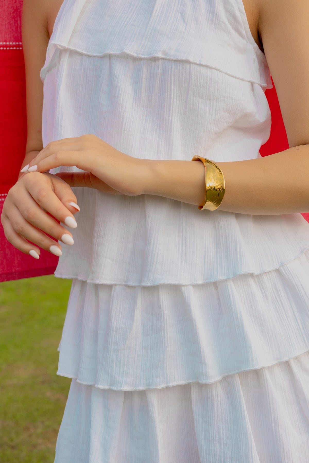 The Flutter Dress- Open Back Ruffle Dress