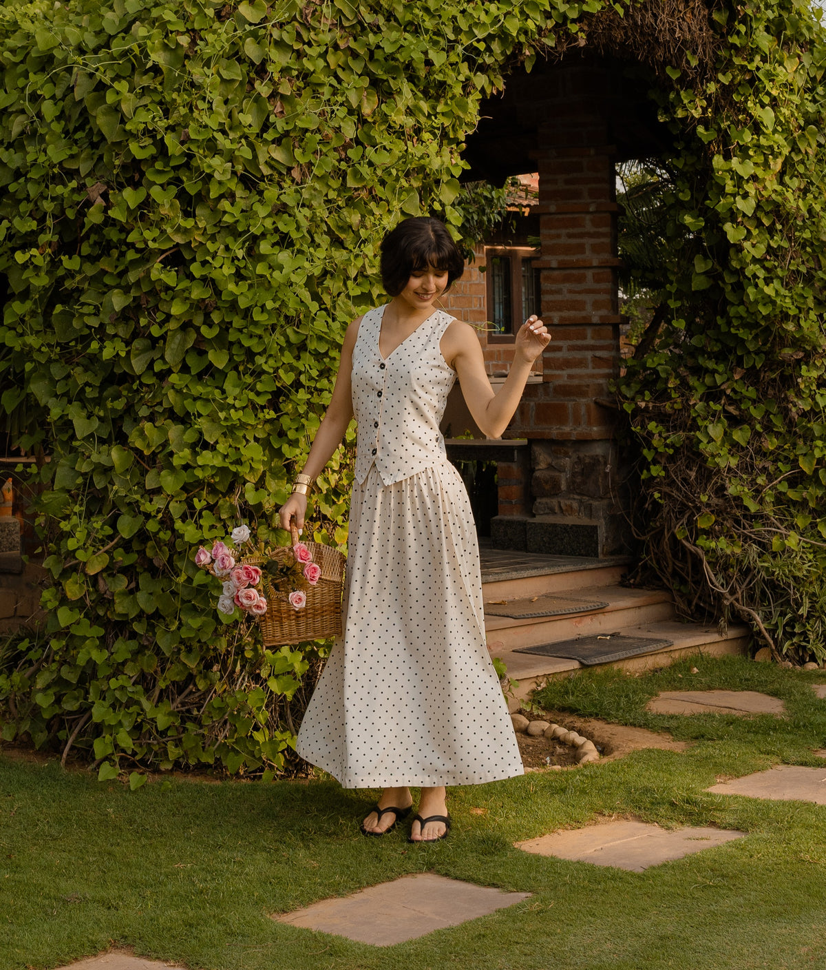 The Freckle Skirt- Polka Dot Flowy Skirt
