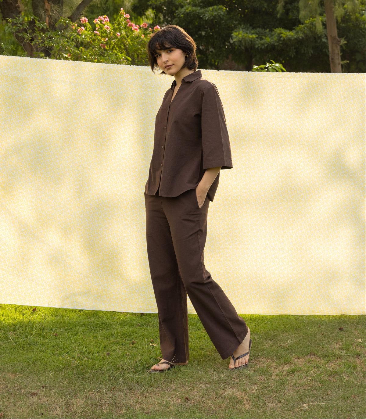 The Edit - Brown Linen Co-ord Set