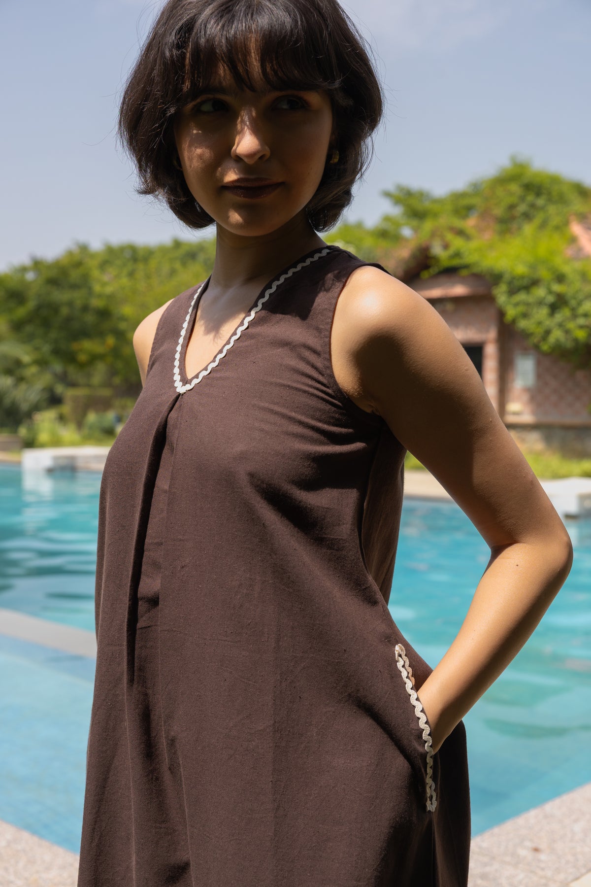 The Elysia Dress- Linen Sleeveless Maxi Dress