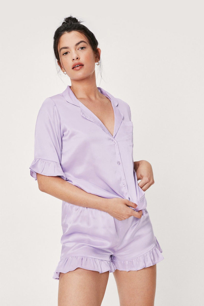 Purple Nightsuit w Shorts